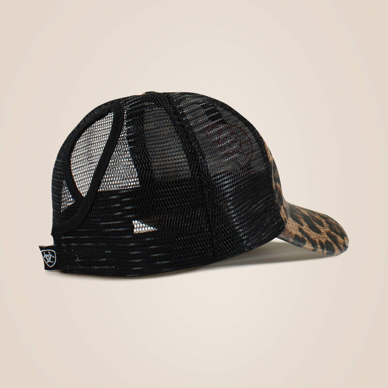 Embossed Logo Cheetah Cap