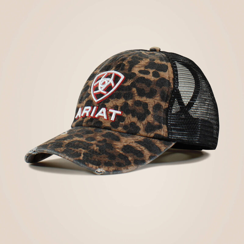 Embossed Logo Cheetah Cap