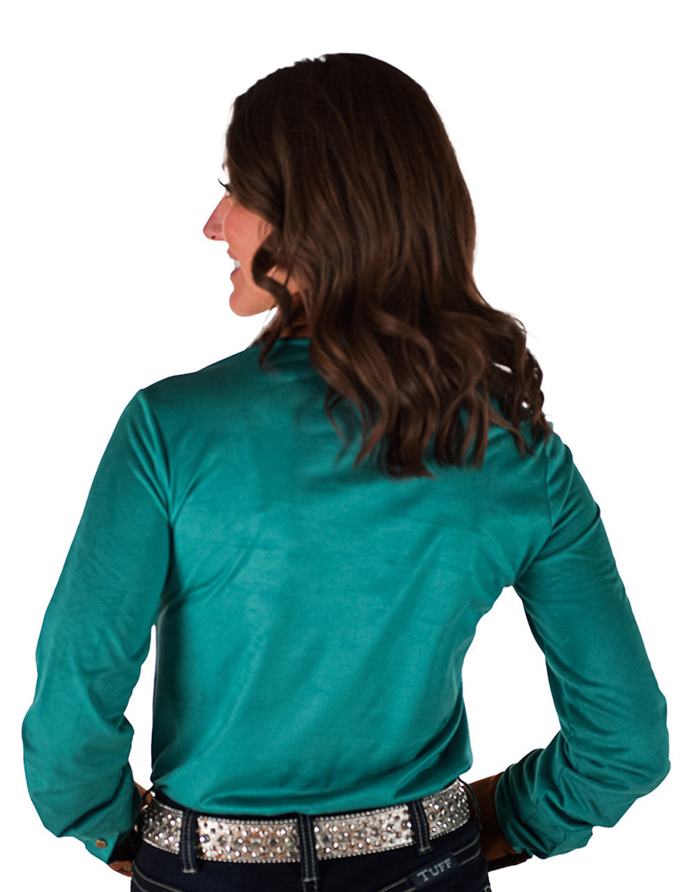 Pullover Button Up - Turquoise/Brown