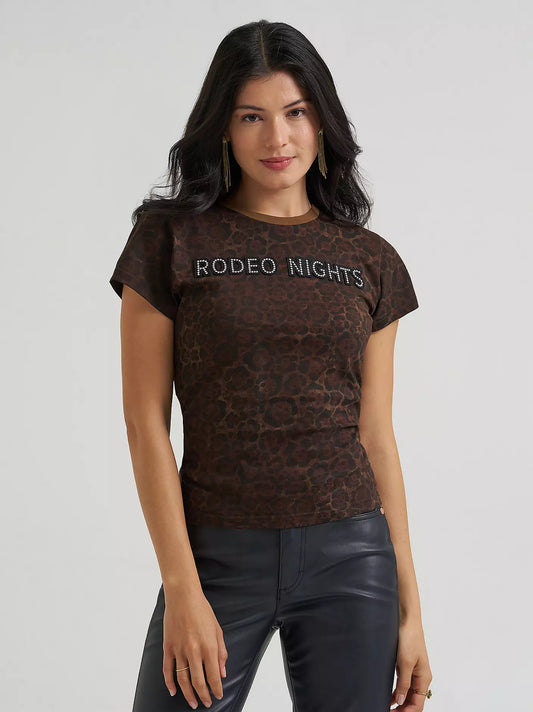 Wrangler x Lainey Wilson Leopard Rodeo Nights Tee