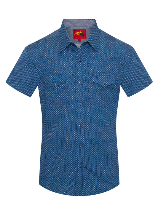Men's Navy Western Snap Shirt