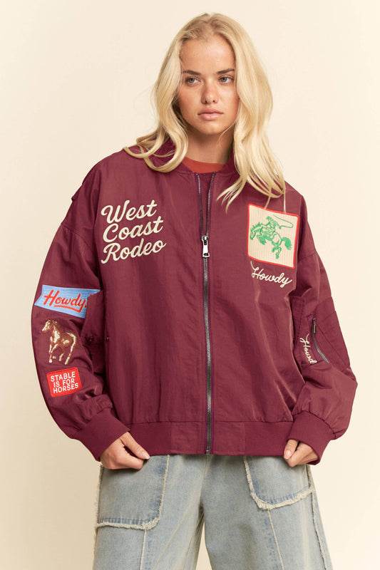 Crimson Sky Bomber Jacket