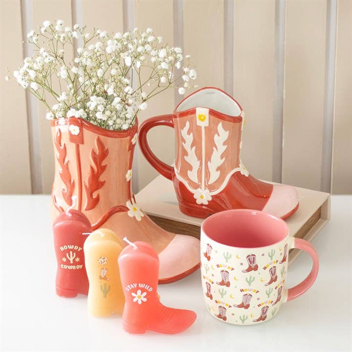 Pink Cowboy Boot Mug