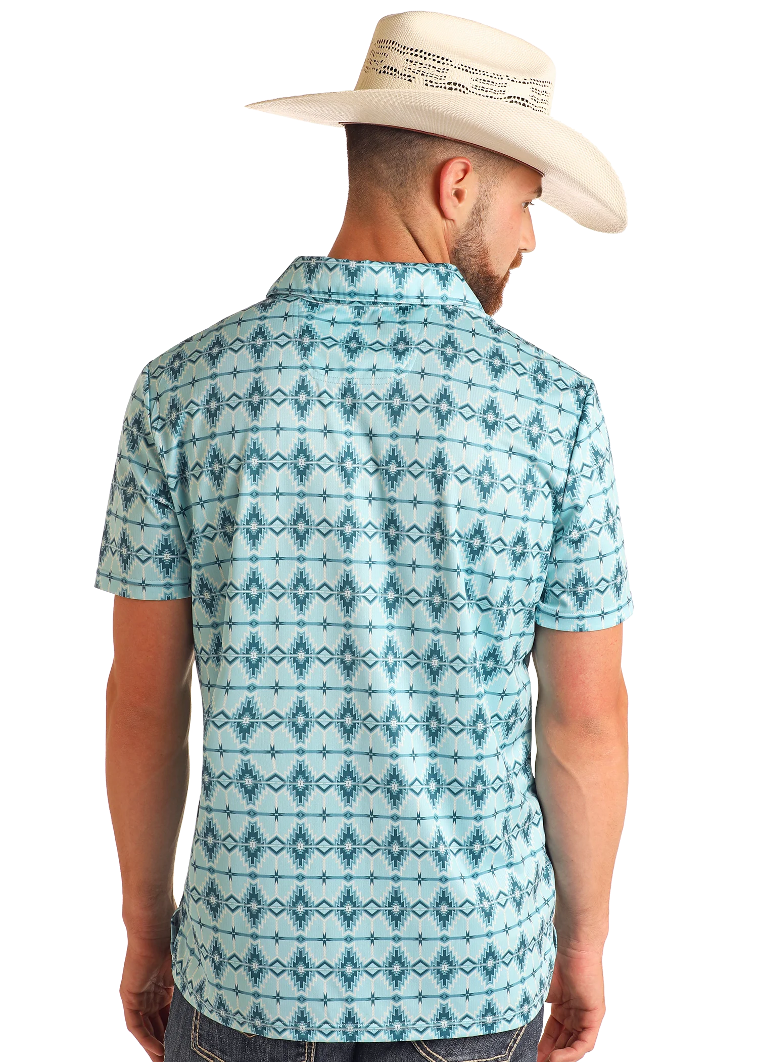 Aqua Aztec Polo