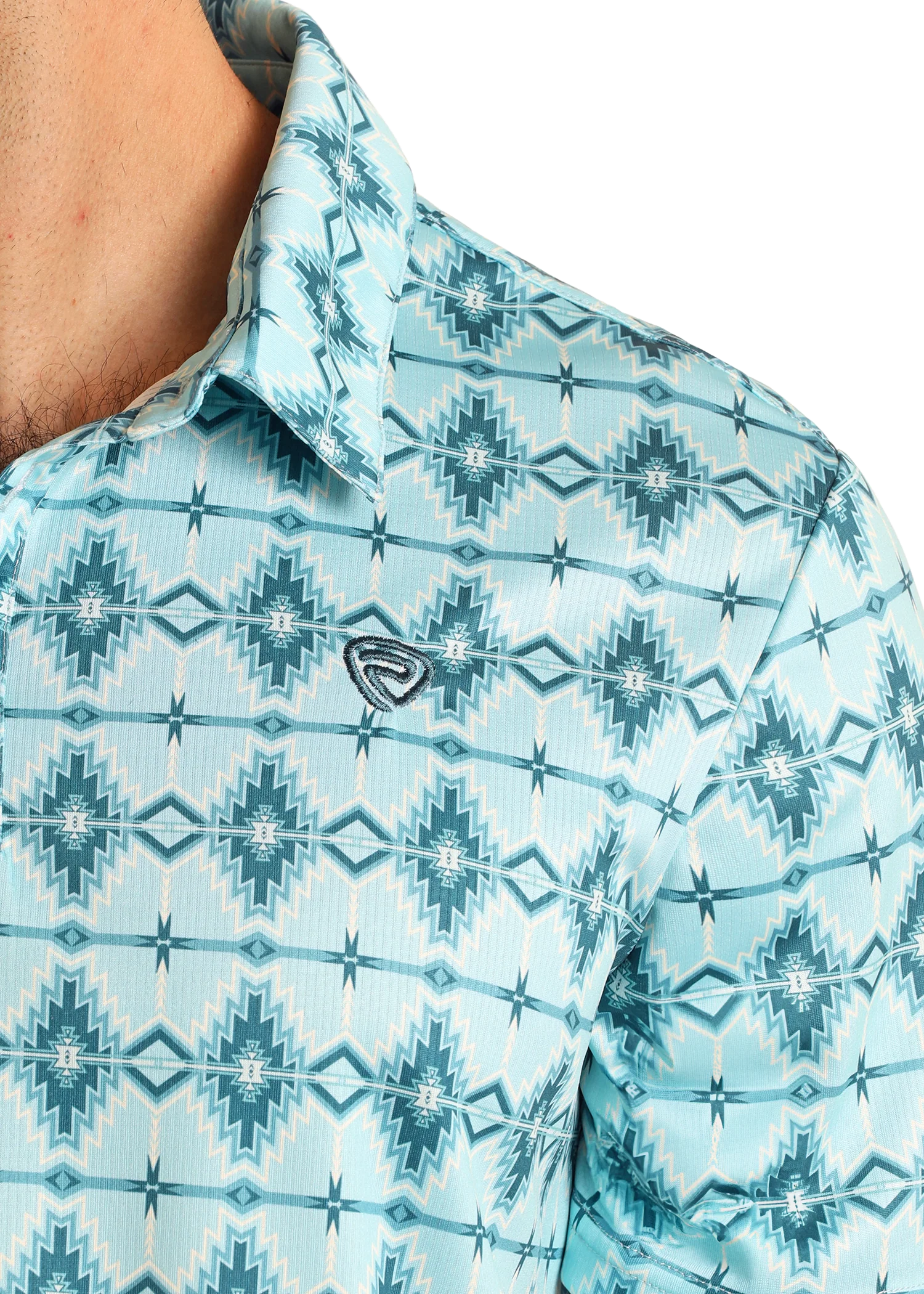 Aqua Aztec Polo