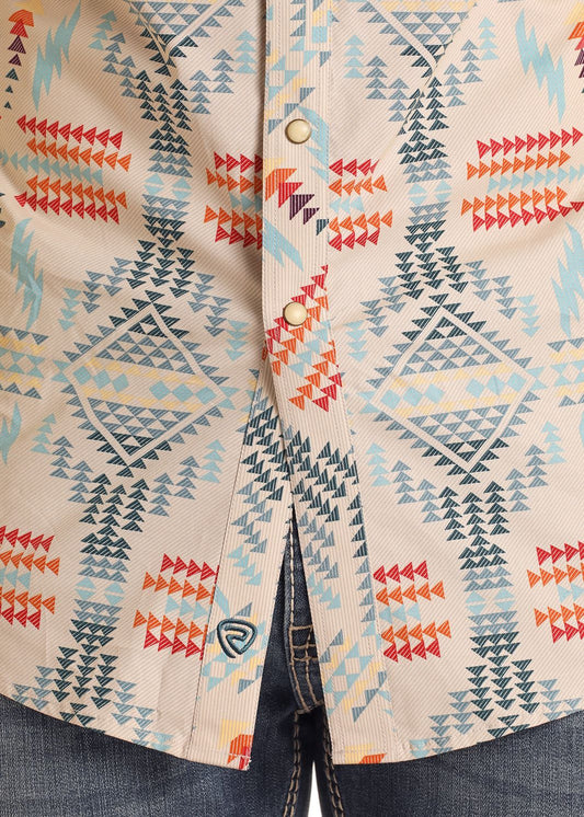 Aztec Long Sleeve Snap Shirt