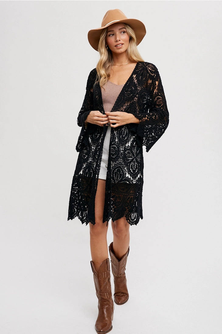 Crochet Open Front Duster