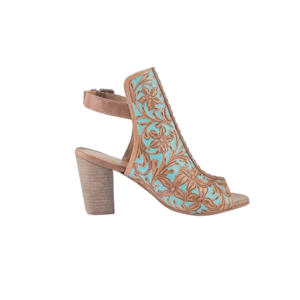 Turquoise Western Sandal