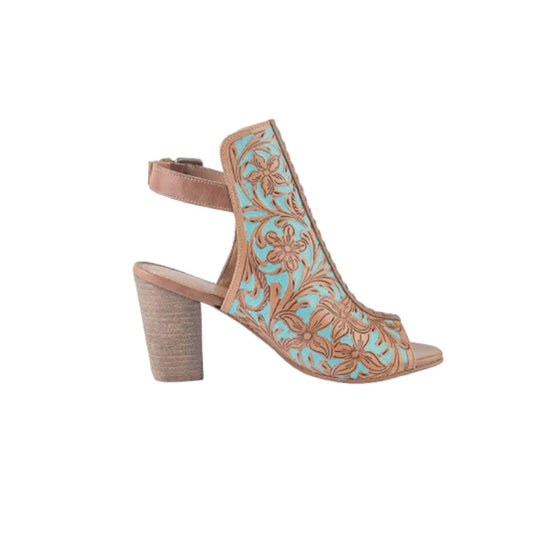Turquoise Western Sandal