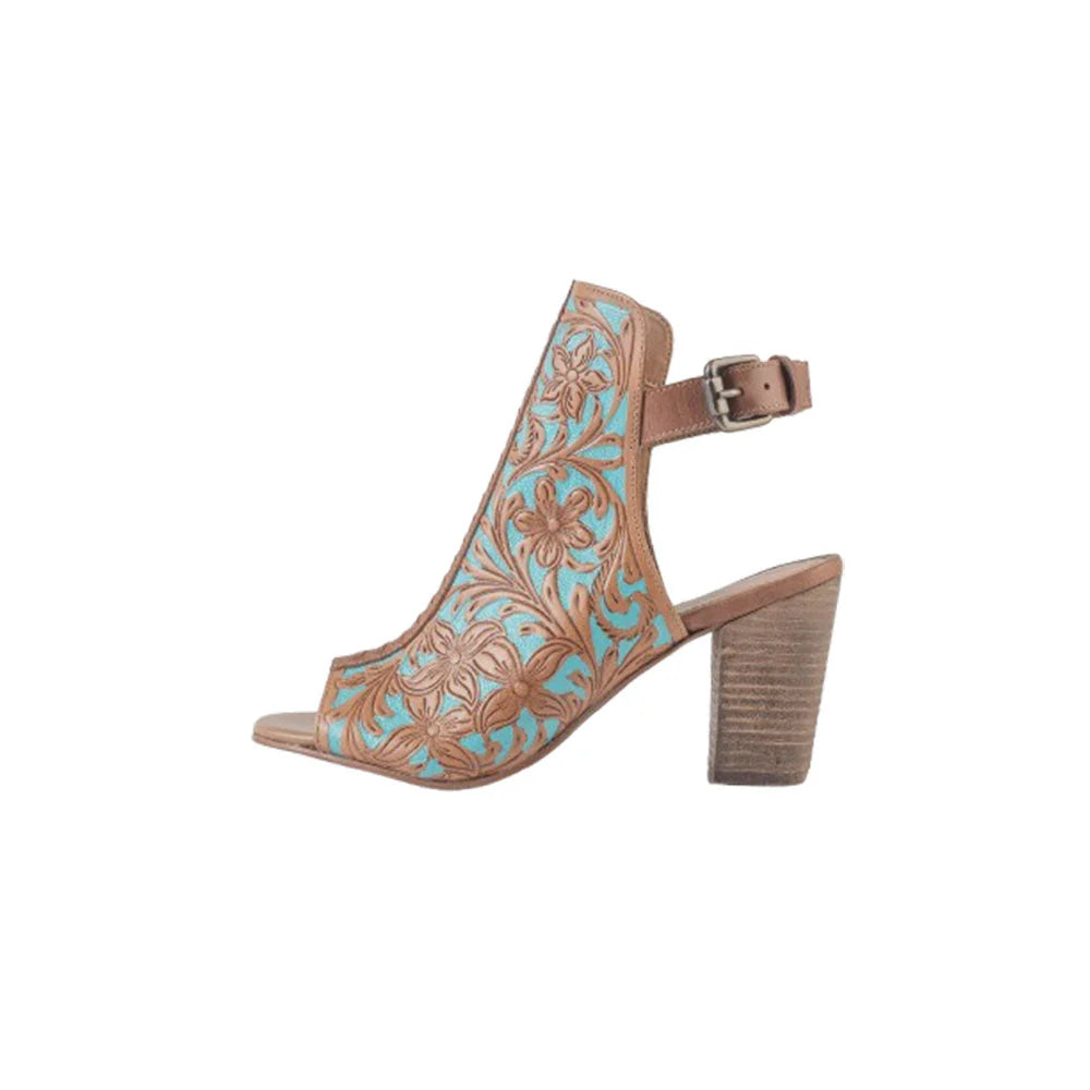 Turquoise Western Sandal