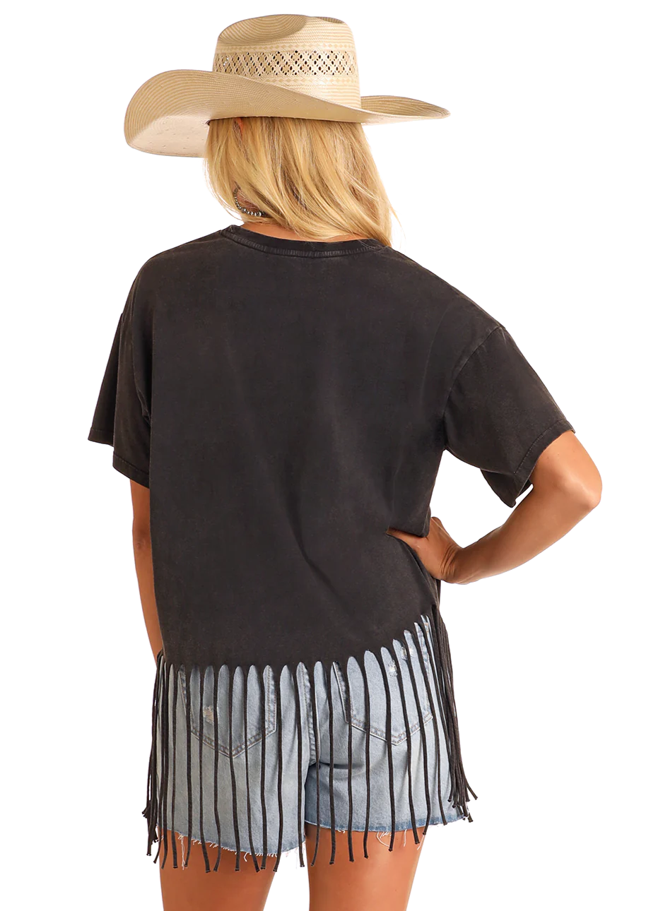 Studded Cowgirl Fringe Tee