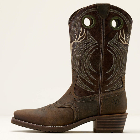 Hybrid Roughstock Antler Cowboy Boot