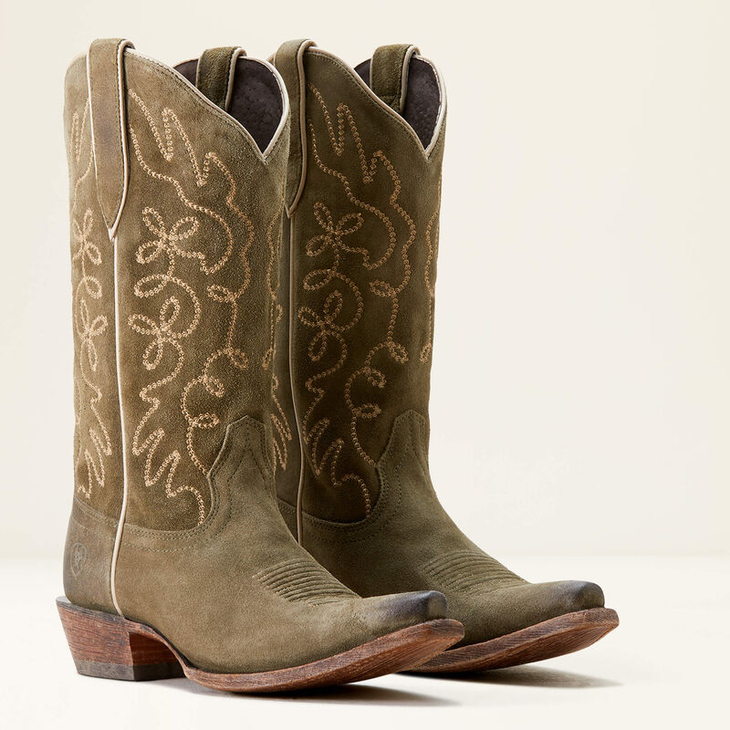 Jukebox Western Boot - Soft Olive Suede