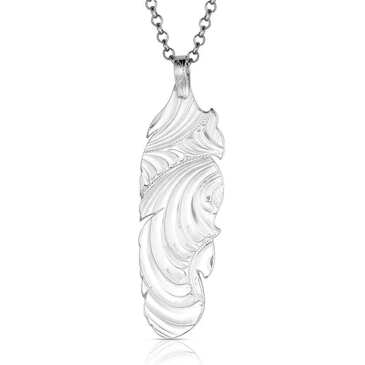 Alpine Glow Feather Necklace