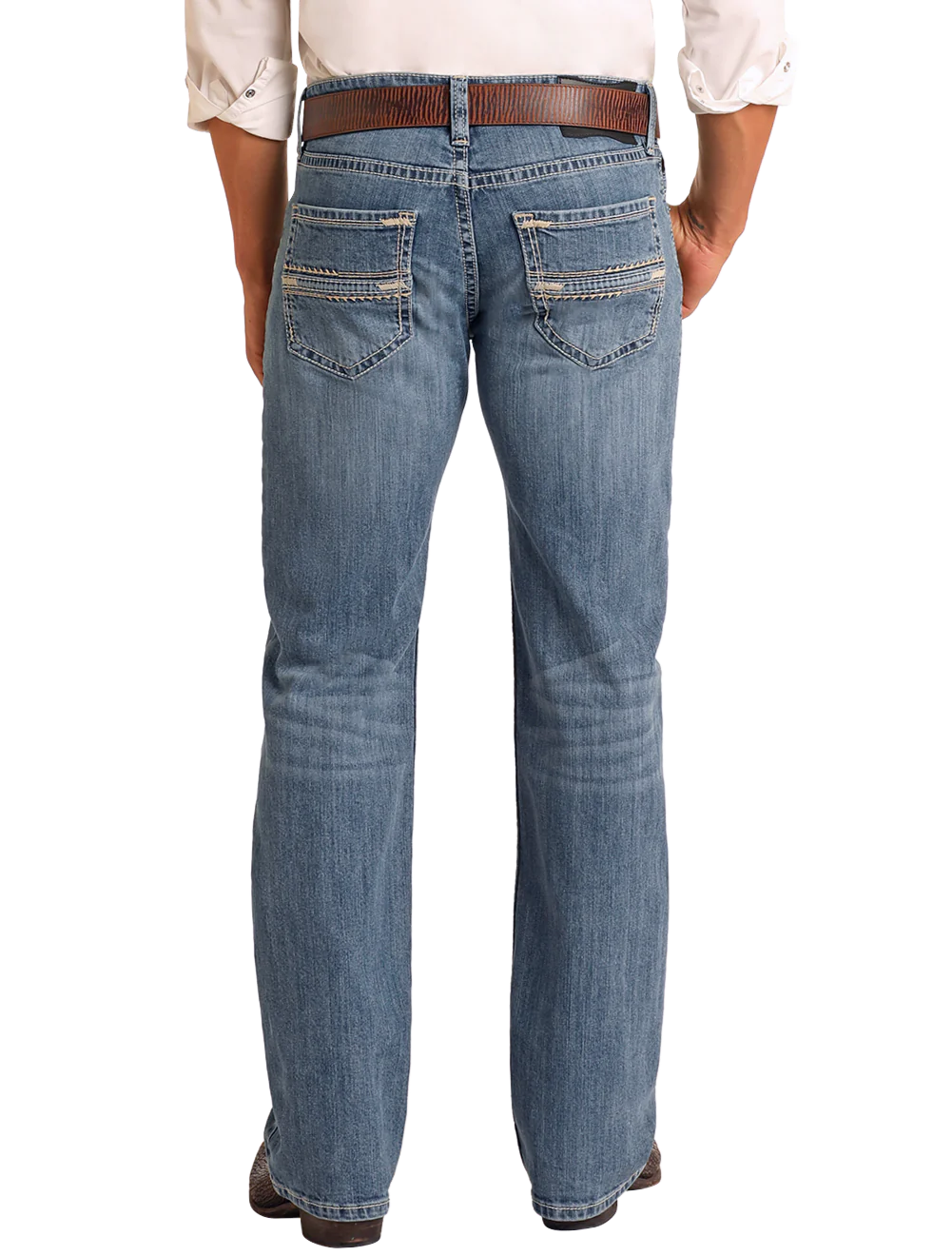 Regular Fit Two-Tone Stackable Bootcut Jeans