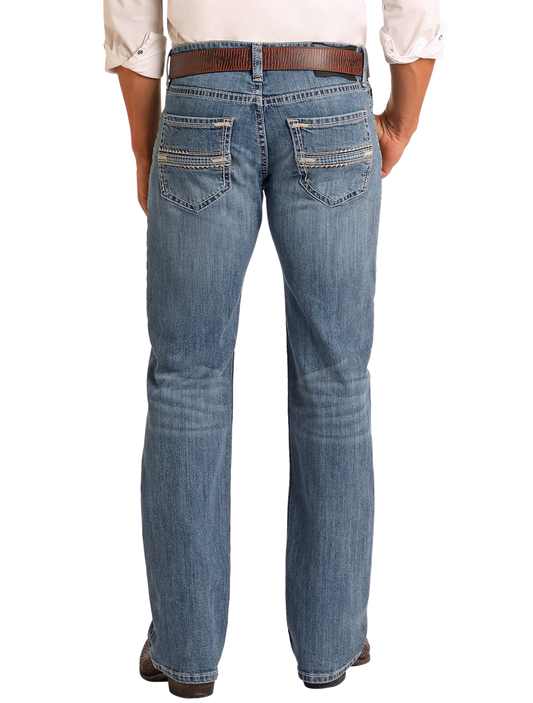 Regular Fit Two-Tone Stackable Bootcut Jeans