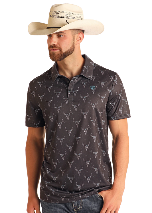 Longhorn Printed Polo