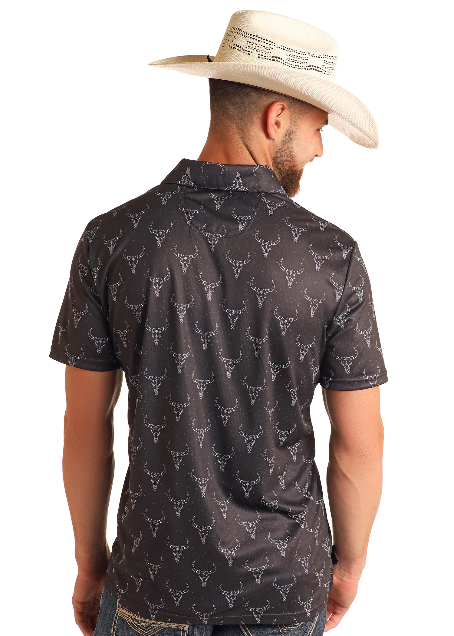 Longhorn Printed Polo
