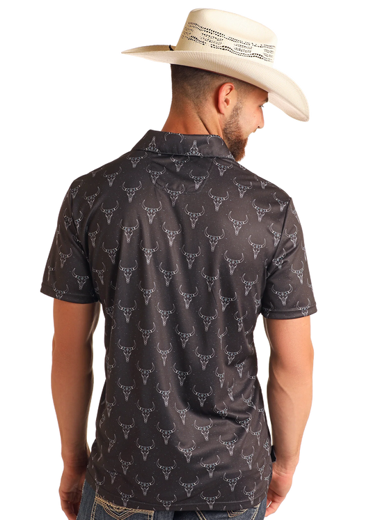 Longhorn Printed Polo