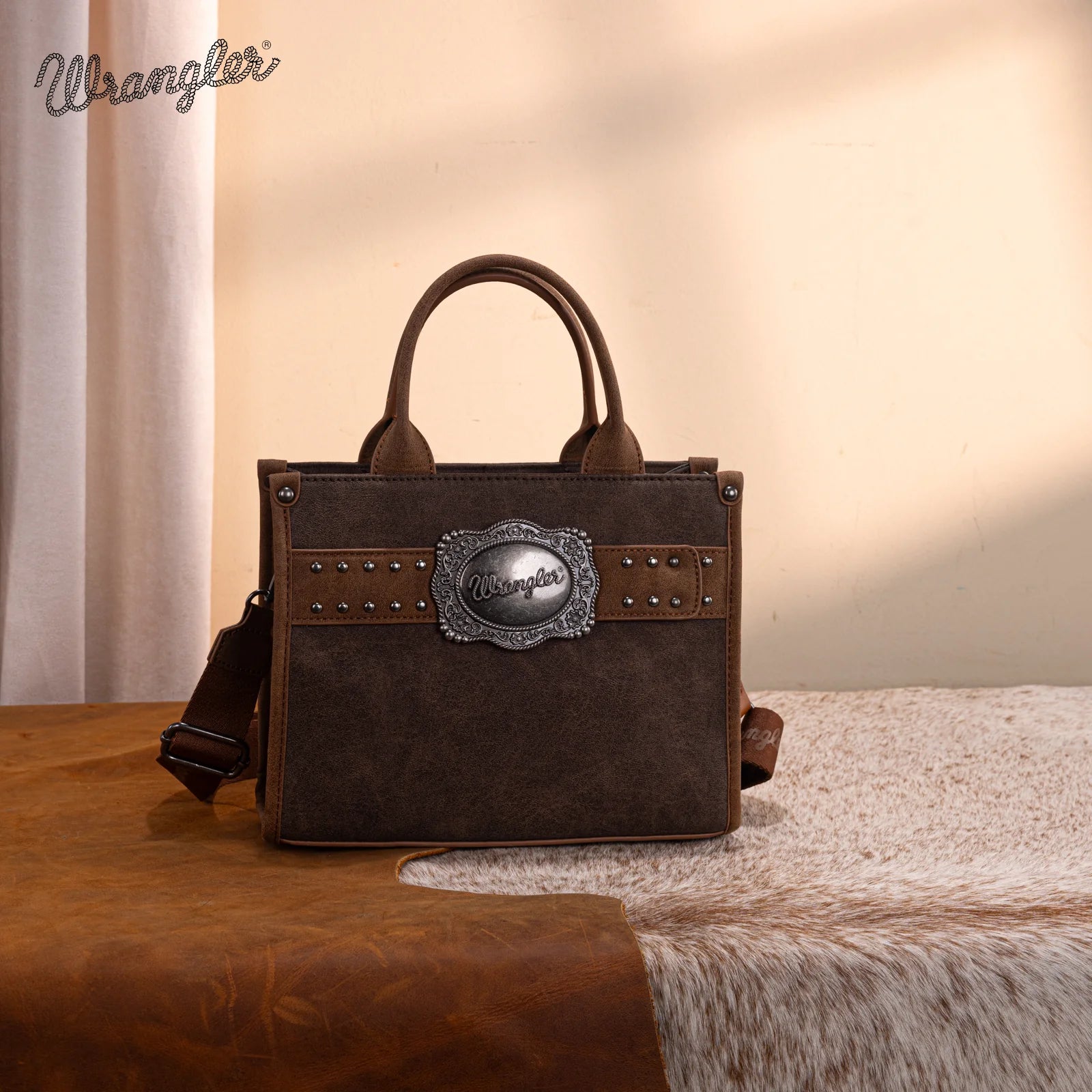 Wrangler Buckle Tote - Coffee