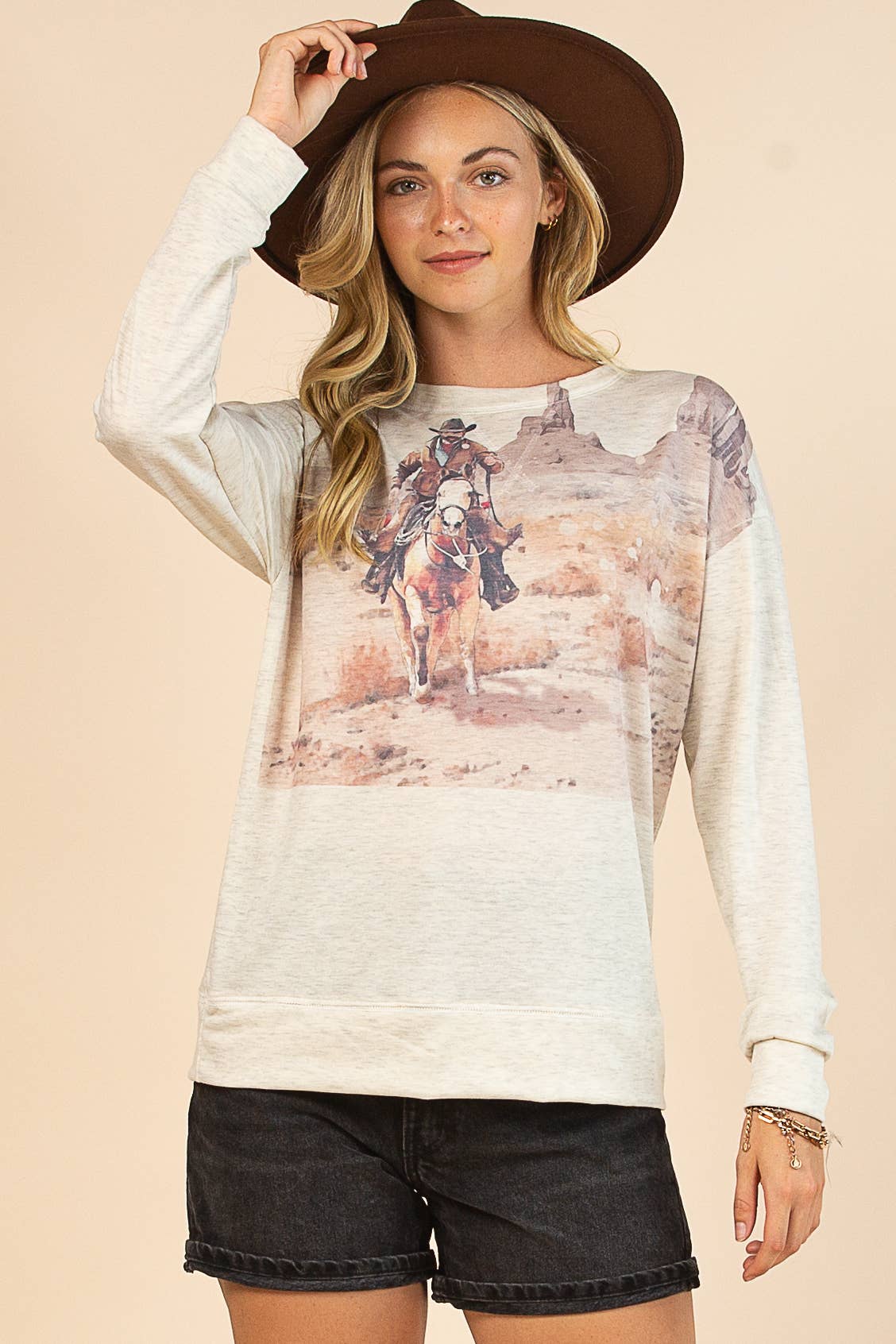 Cowboy Graphic Lightweight Sweatshirt