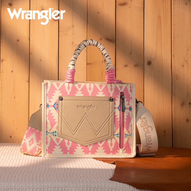 Wrangler Aztec Print Rope Tote
