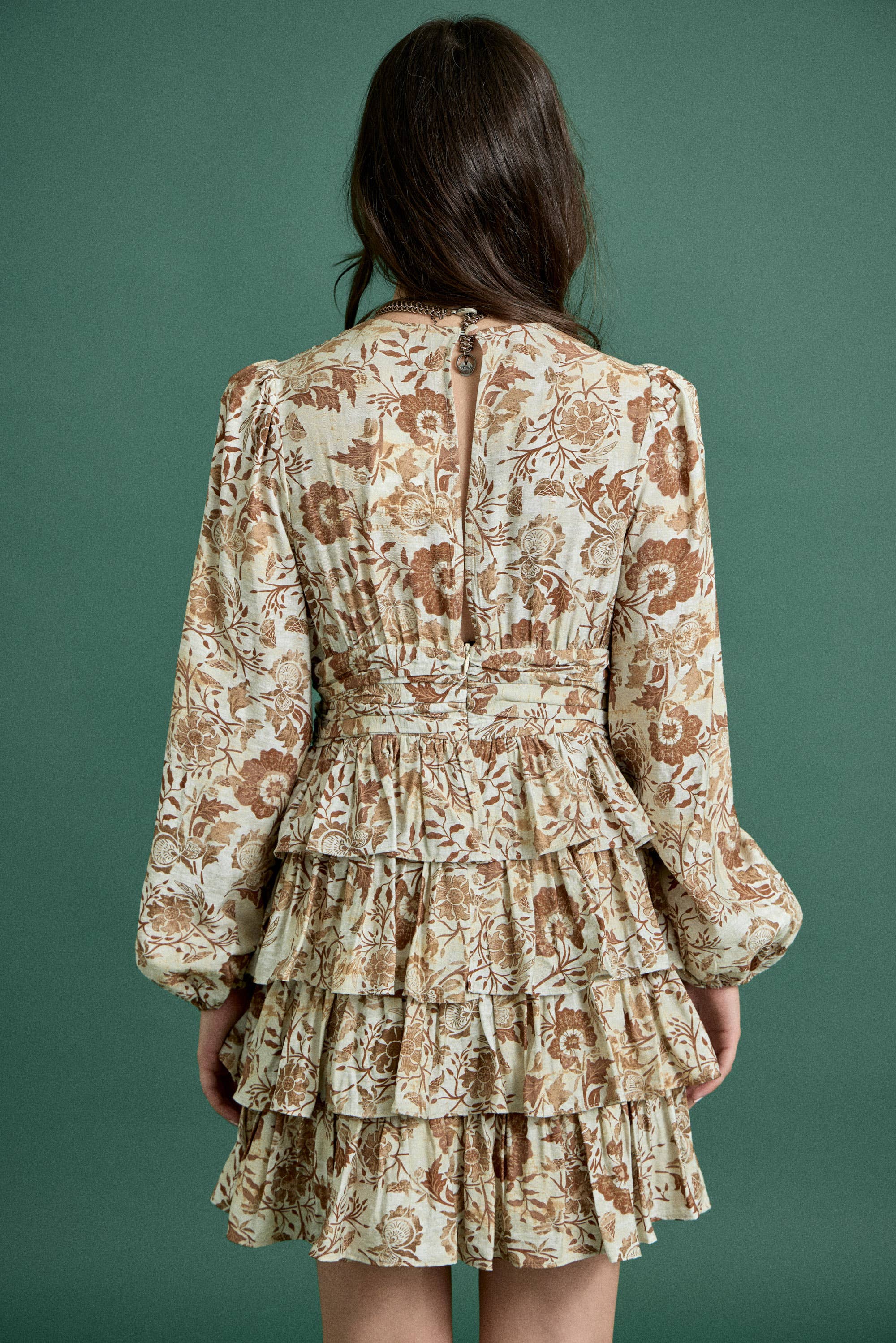 Floral Print Ruffle Mini Dress