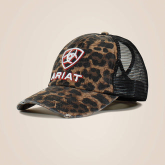 Embossed Logo Cheetah Cap