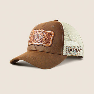 Floral Leather Patch Cap