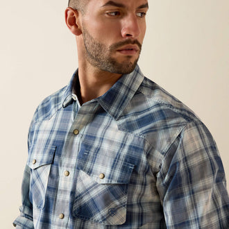 Retro Heathcliff Fitted Western Snap Shirt