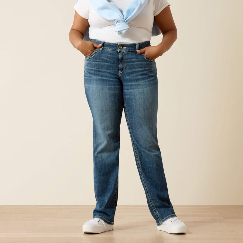 Mid Rise Estelle Straight Leg Jeans