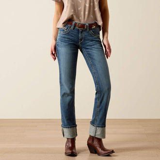 Mid Rise Estelle Straight Leg Jeans