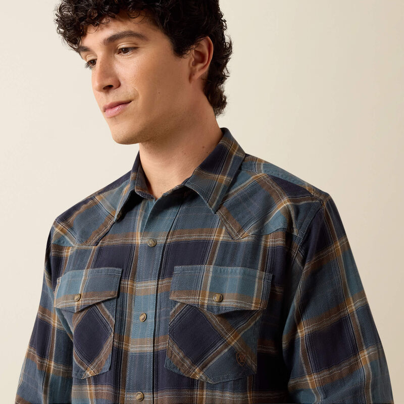 Retro Harbert Fitted Snap Shirt