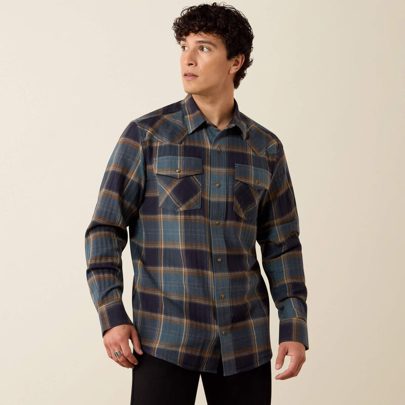 Retro Harbert Fitted Snap Shirt