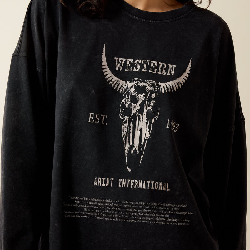 Canvas Oversized Long Sleeve T-Shirt