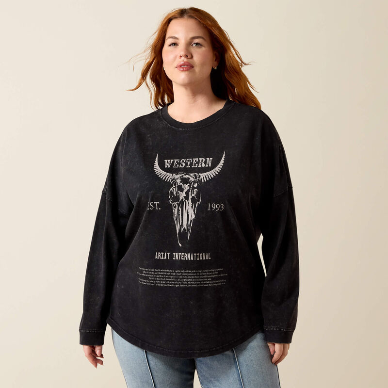 Canvas Oversized Long Sleeve T-Shirt