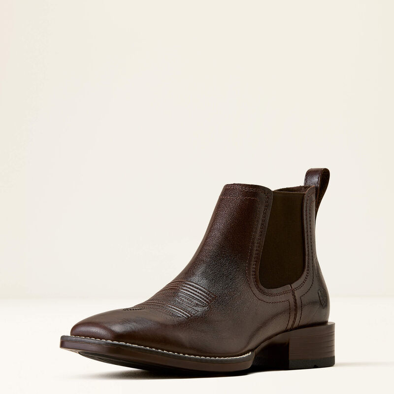 Booker Chelsea Wide Square Toe Western Boot