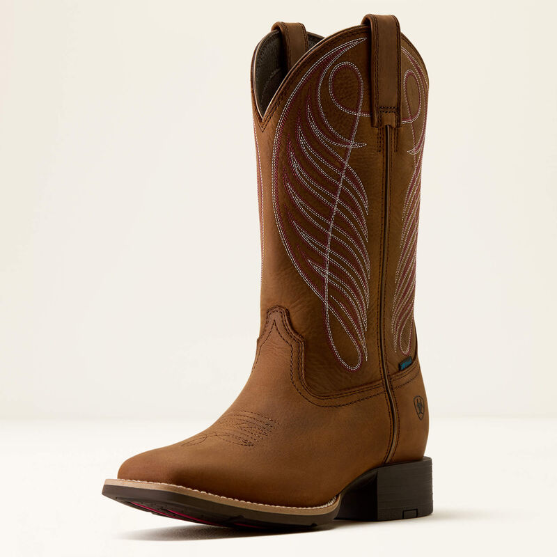 Round Up Waterproof Wide Square Toe Western Boot