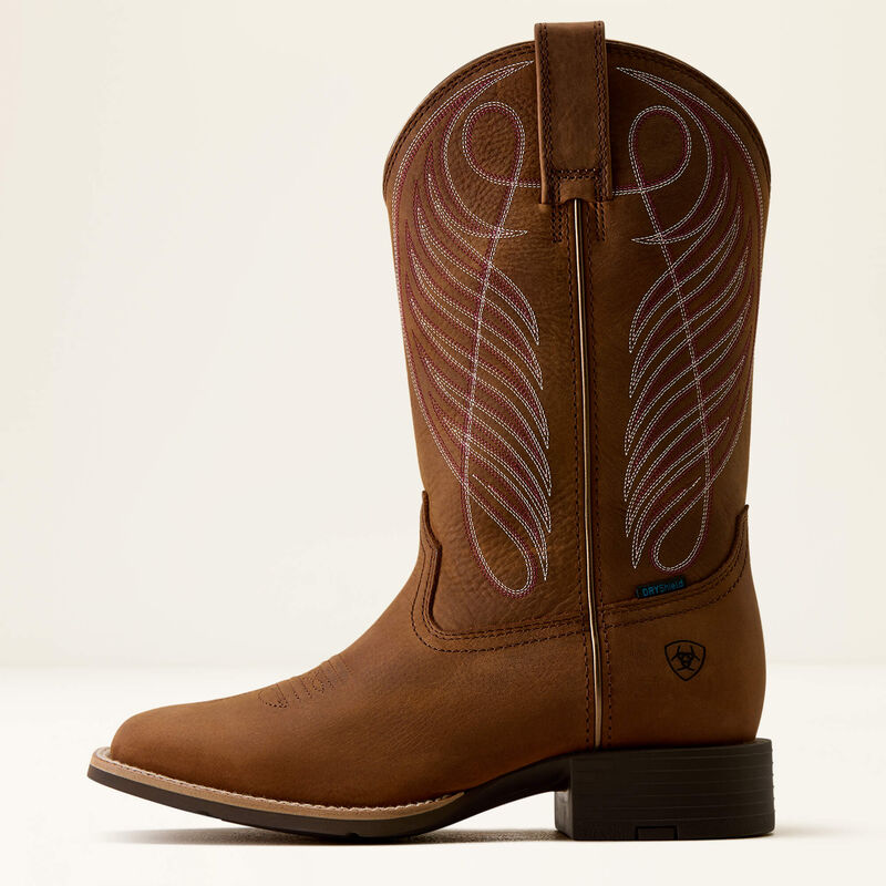 Round Up Waterproof Wide Square Toe Western Boot