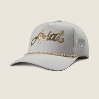 Script with Pearl Rope Brim Cap