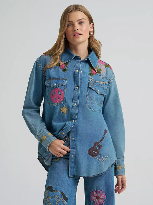 Lainey Wilson x Wrangler Embroidered Shirt
