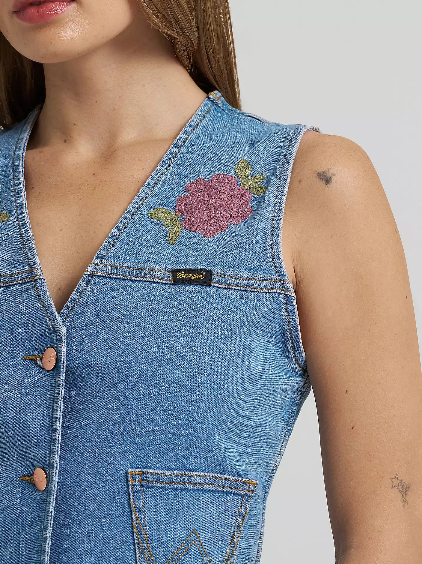 Lainey Wilson x Wrangler Embroidered Vest