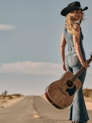 Lainey Wilson x Wrangler Denim Catsuit