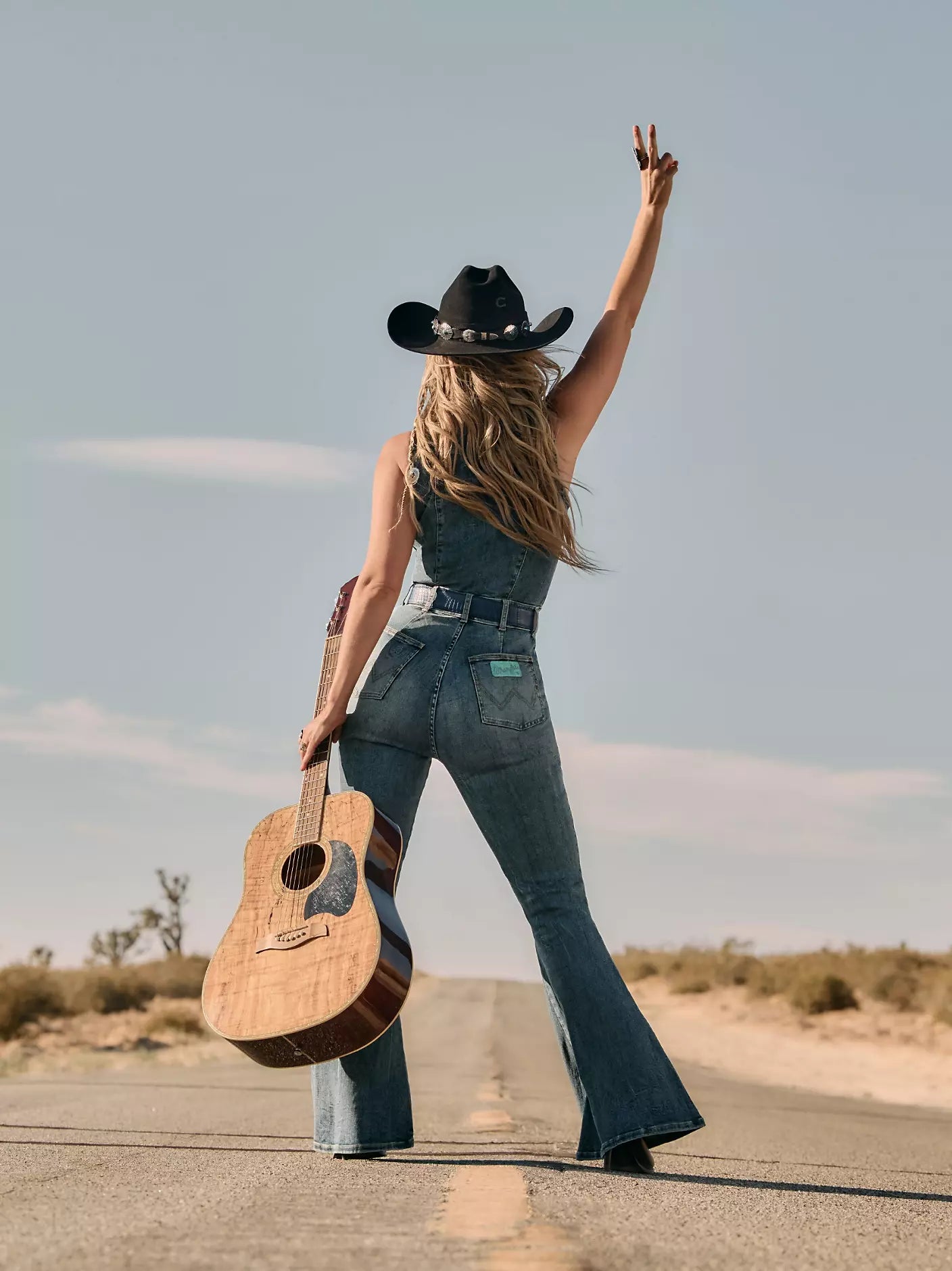 Lainey Wilson x Wrangler Denim Catsuit
