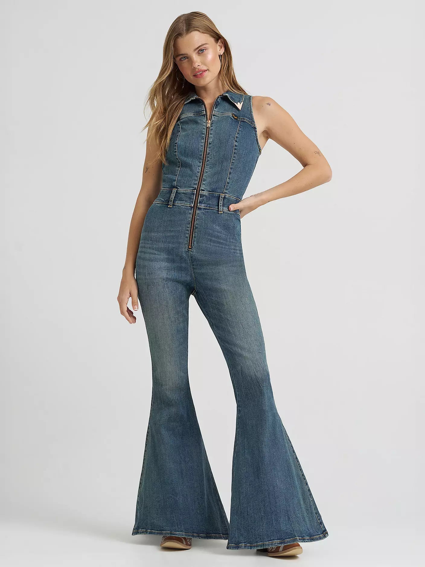 Lainey Wilson x Wrangler Denim Catsuit