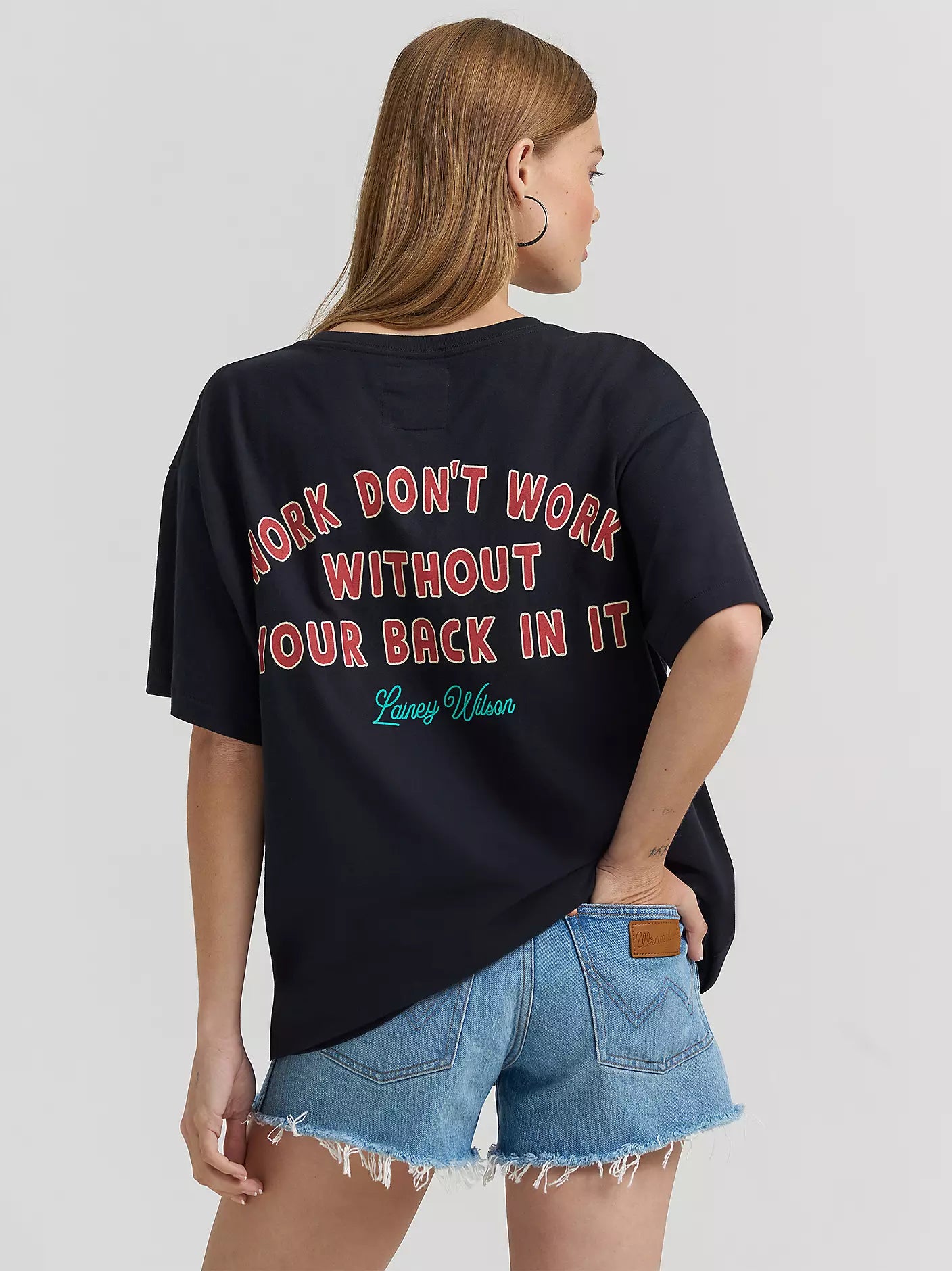 Lainey Wilson x Wrangler Work Don't Work Tee