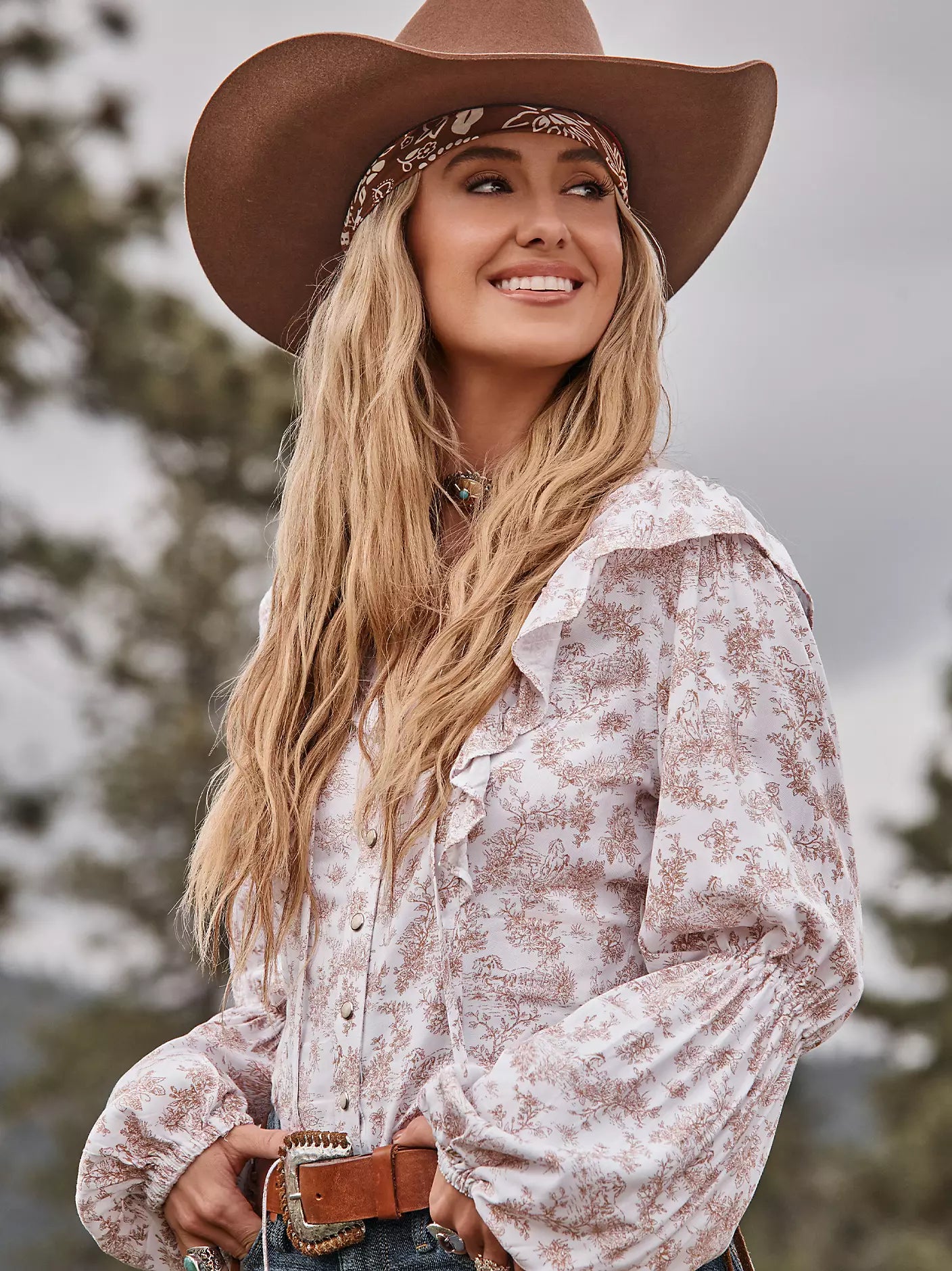 Lainey Wilson x Wrangler Lainey Folk Blouse