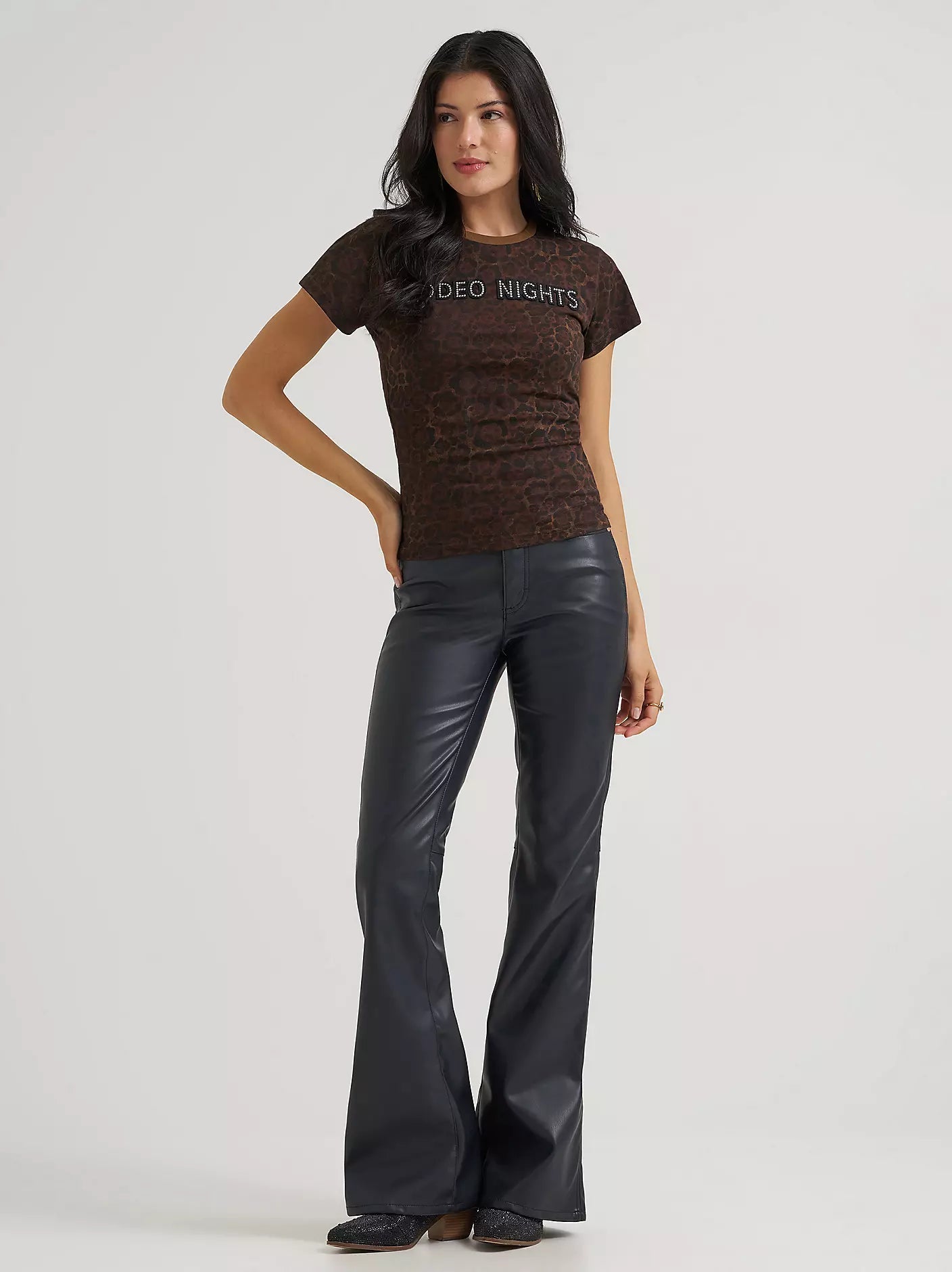 Wrangler x Lainey Wilson Leopard Rodeo Nights Tee