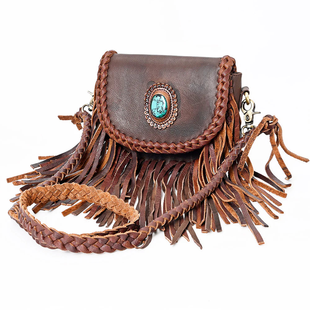 Braided Fringe Crossbody Bag