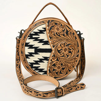 Tooled Leather Canteen Bag